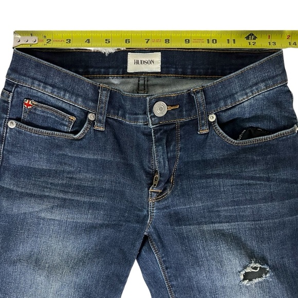HUDSON Krista Low-Rise Super Skinny Blue Jean Denim Dark Wash Size 26 - Picture 3 of 9